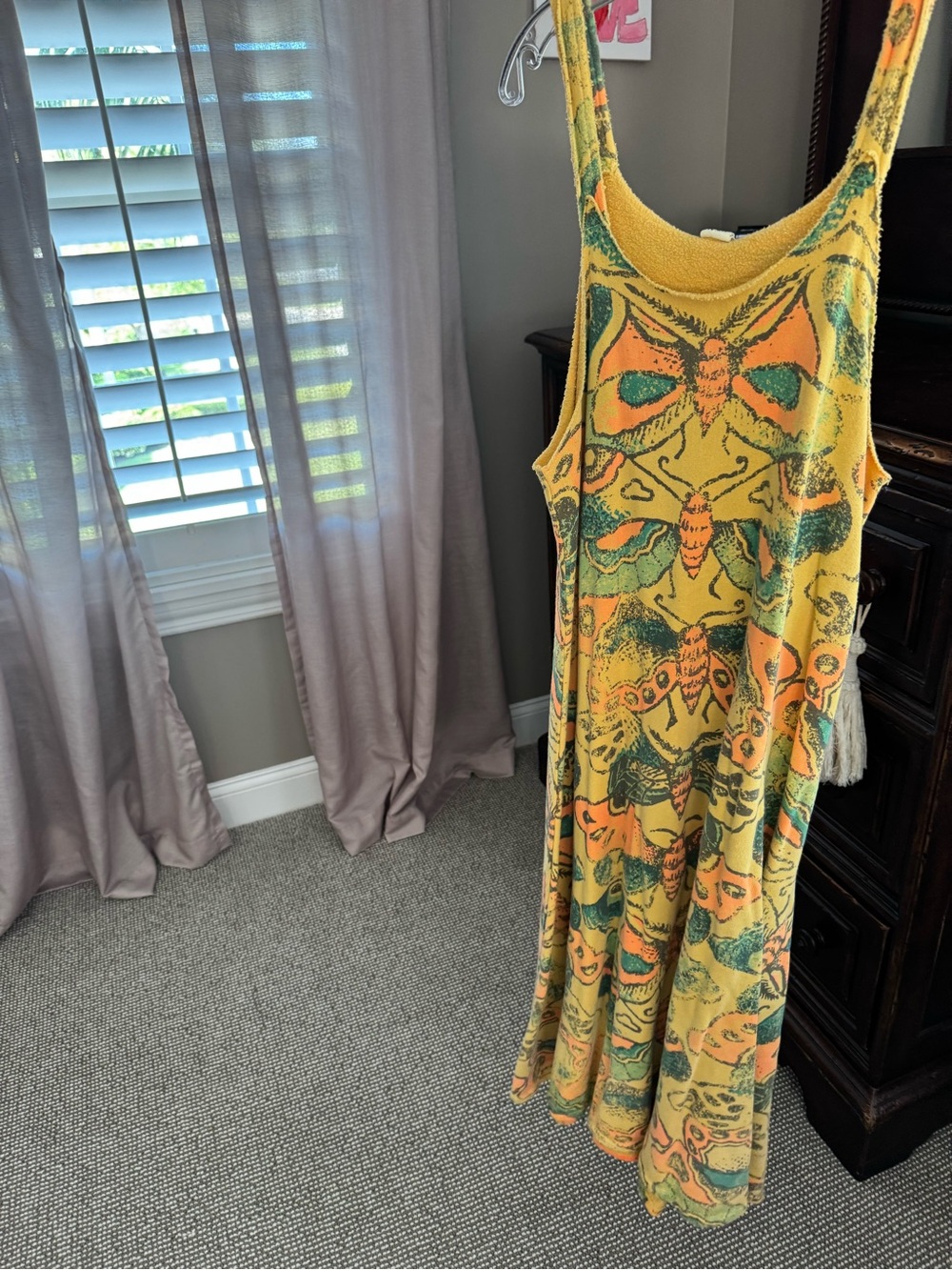 Magnolia Pearl Yellow Butterfly & Floral Maxi Tank Dress
